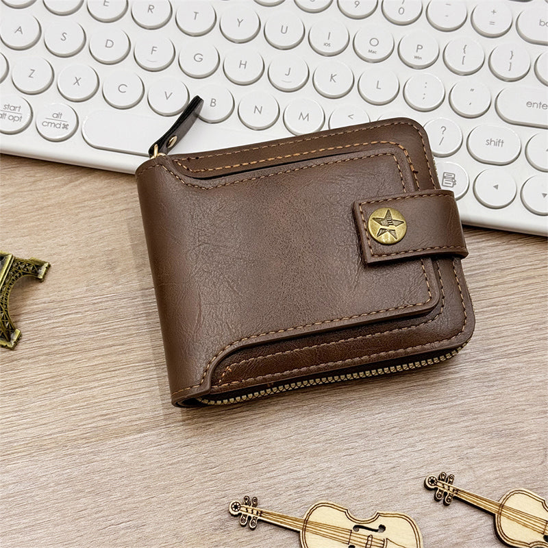 🎁New Year Special Offer🎁 Men's Vintage Style Zipper Wallet
