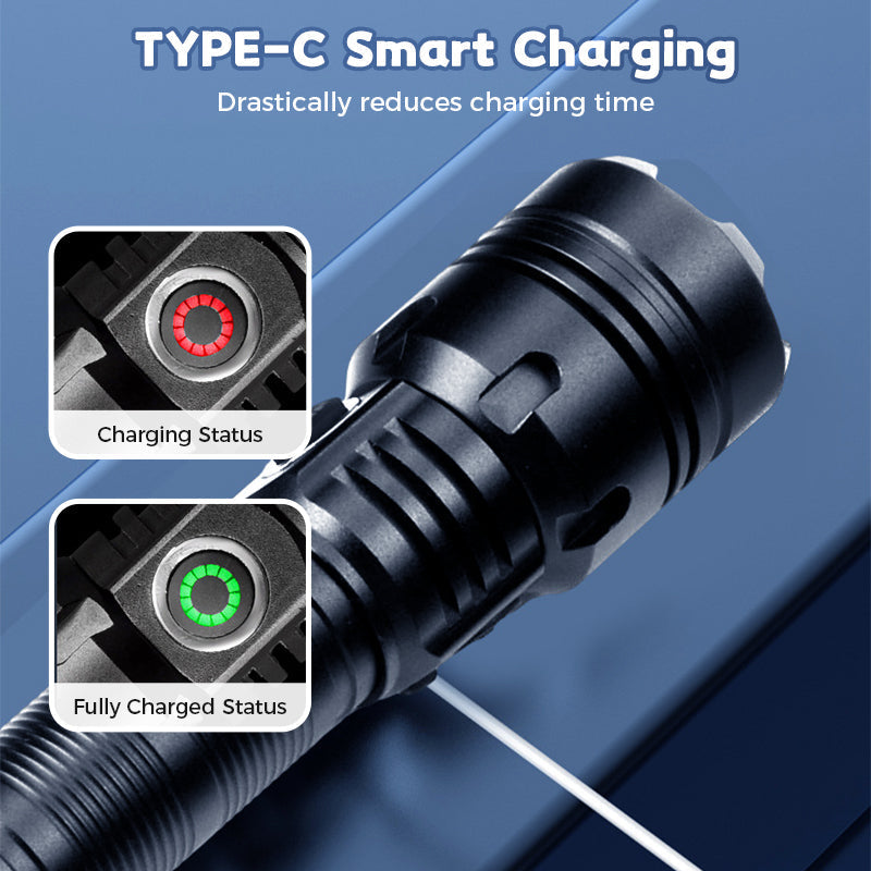 💥High-Lumen Zoomable Rechargeable LED Flashlight💥