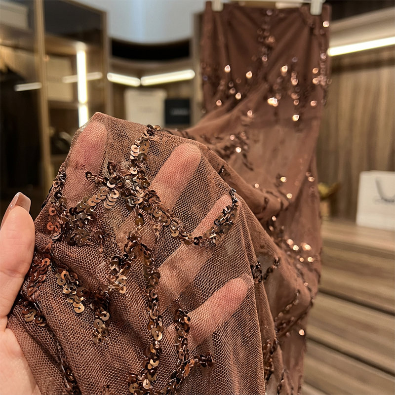 ✨🔥High-Waisted Mesh Skirt with Sequins