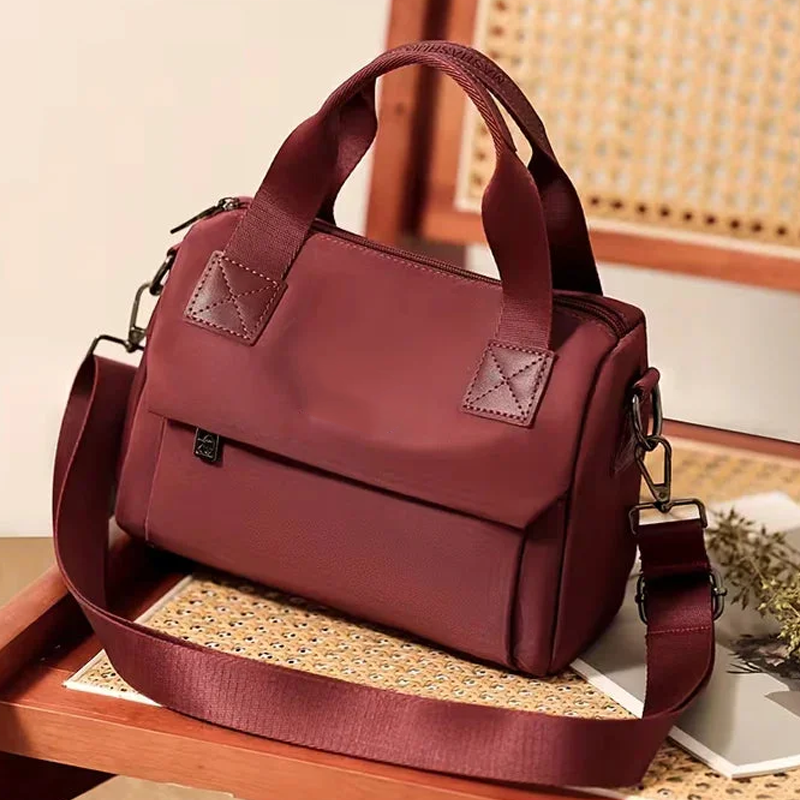 Women's Multi-Pocket Nylon Crossbody Bag