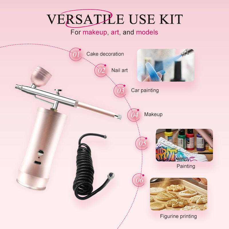 📢📢50%  OFF !! ⏰🎨 Three pressure settings + wireless freedom! Professional-grade airbrush for DIY, modeling, and makeup—all in one device! ✨