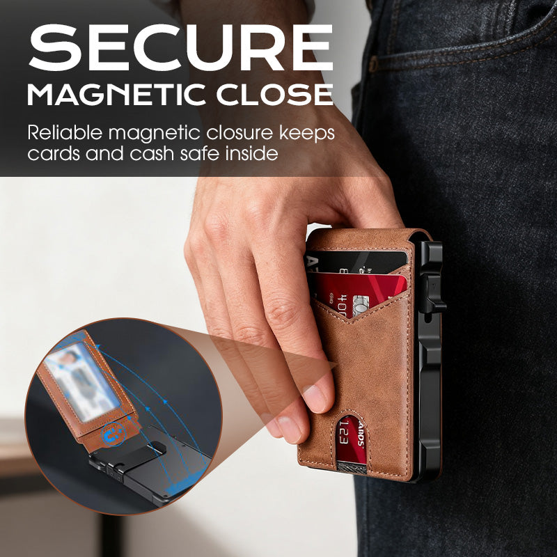 Secure Quick-Access Pop-Up Tracker Wallet