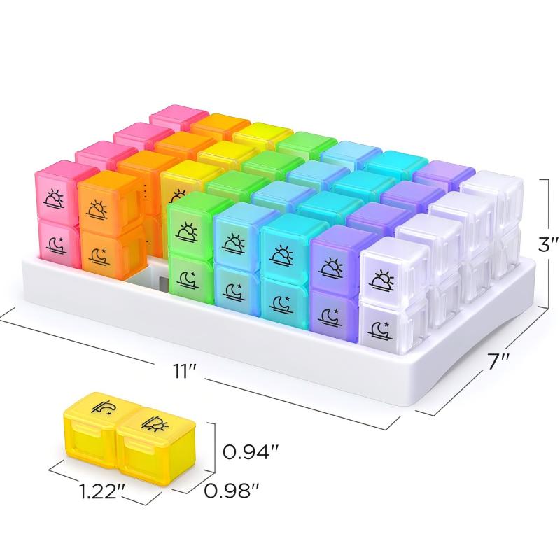 🥳2026 HOT SALE🥳💞50K+ SOLD!🌍✈️ 50% OFF! 4-Week Medication Travel Case – 31-day compartments, easy-open design. Ideal for seniors, vacations & weekly planning. 📅🔒
