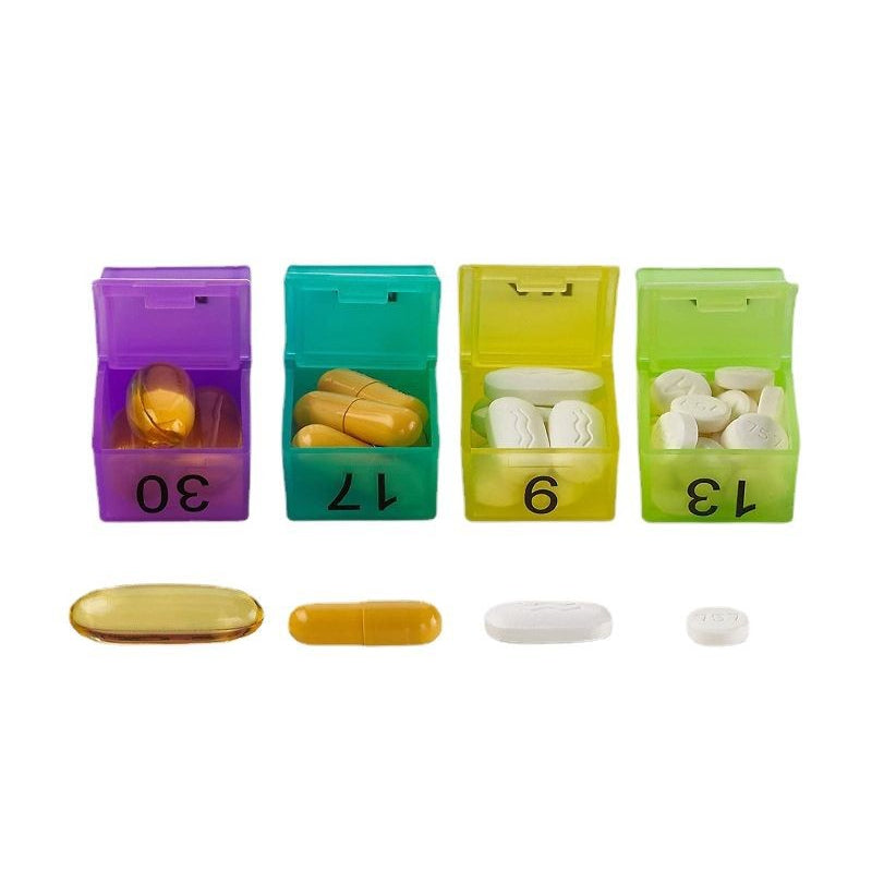 🥳2026 HOT SALE🥳💞50K+ SOLD!🌍✈️ 50% OFF! 4-Week Medication Travel Case – 31-day compartments, easy-open design. Ideal for seniors, vacations & weekly planning. 📅🔒