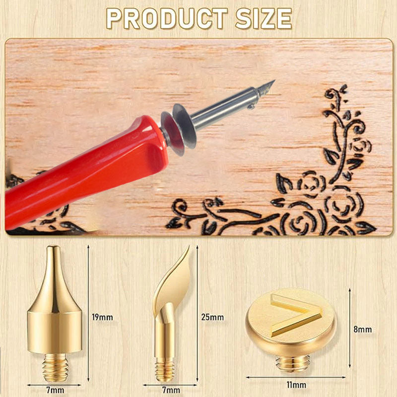 🔥Last Day Sale 50%🔥26 Letters Copper Mold —DIY Wood Burning/Carving Set