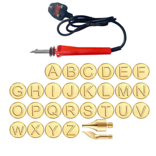 🔥Last Day Sale 50%🔥26 Letters Copper Mold —DIY Wood Burning/Carving Set