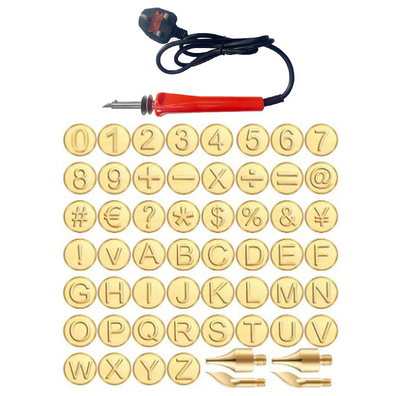 🔥Last Day Sale 50%🔥26 Letters Copper Mold —DIY Wood Burning/Carving Set