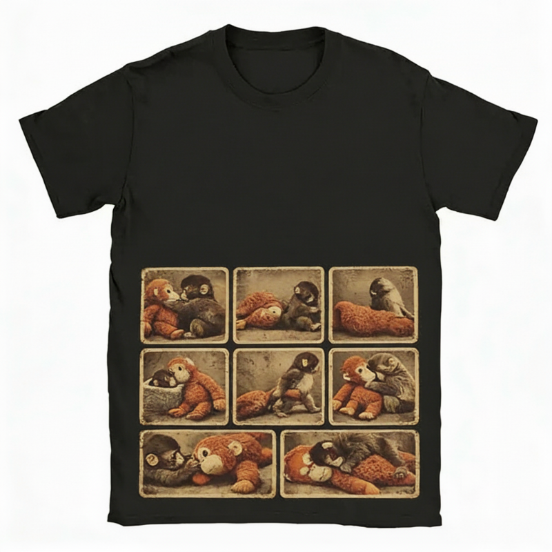 "Punch" Monkey Graphic Oversized T-Shirt