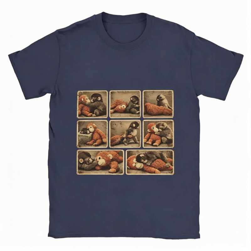 "Punch" Monkey Graphic Oversized T-Shirt