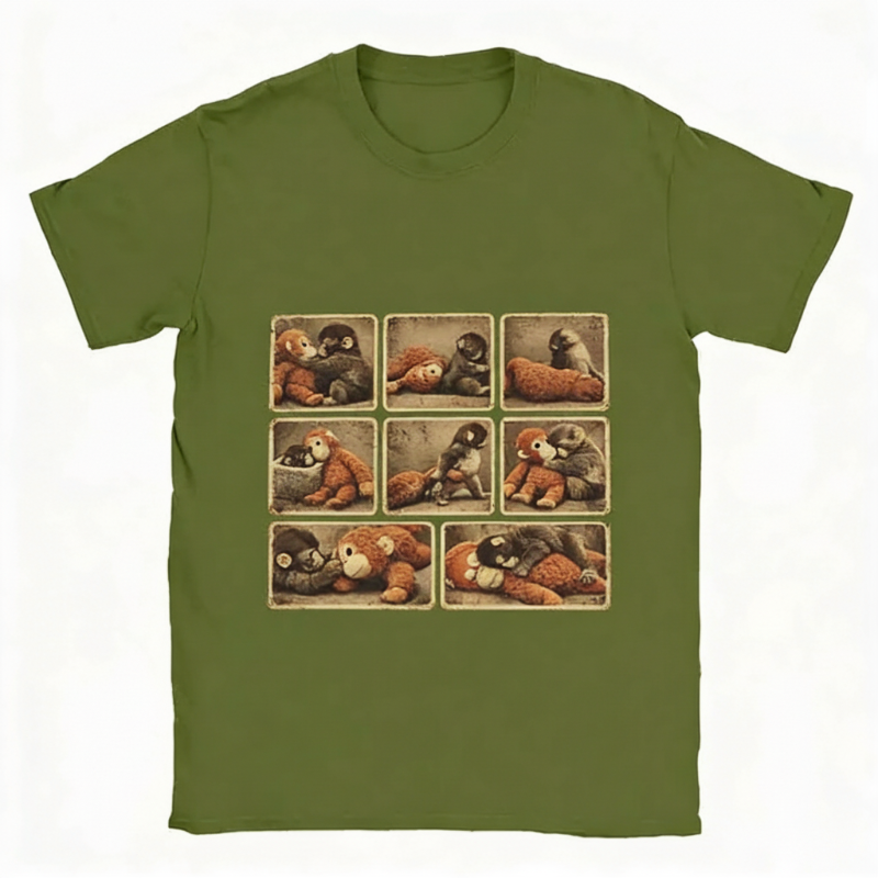 "Punch" Monkey Graphic Oversized T-Shirt