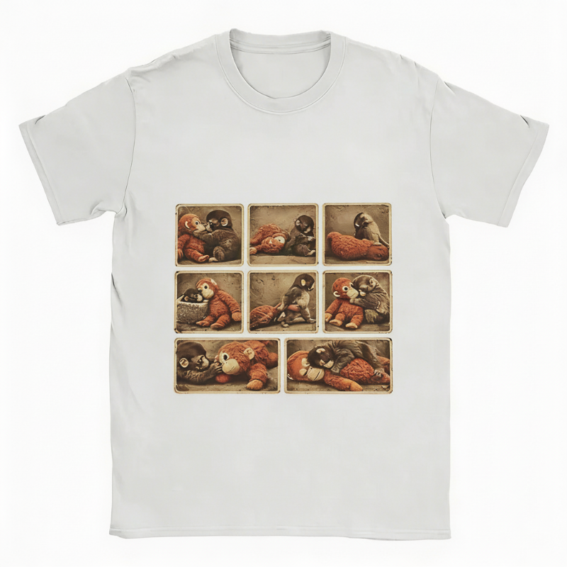 "Punch" Monkey Graphic Oversized T-Shirt