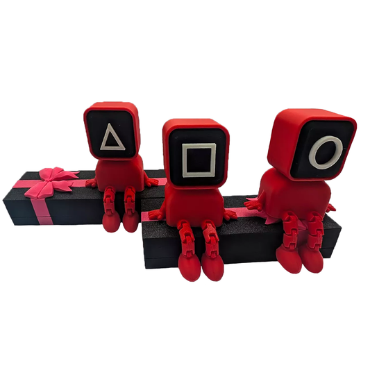 Squid Game Guard Toy Set - Articulated 3D Printed Action Figures (Set of 3)