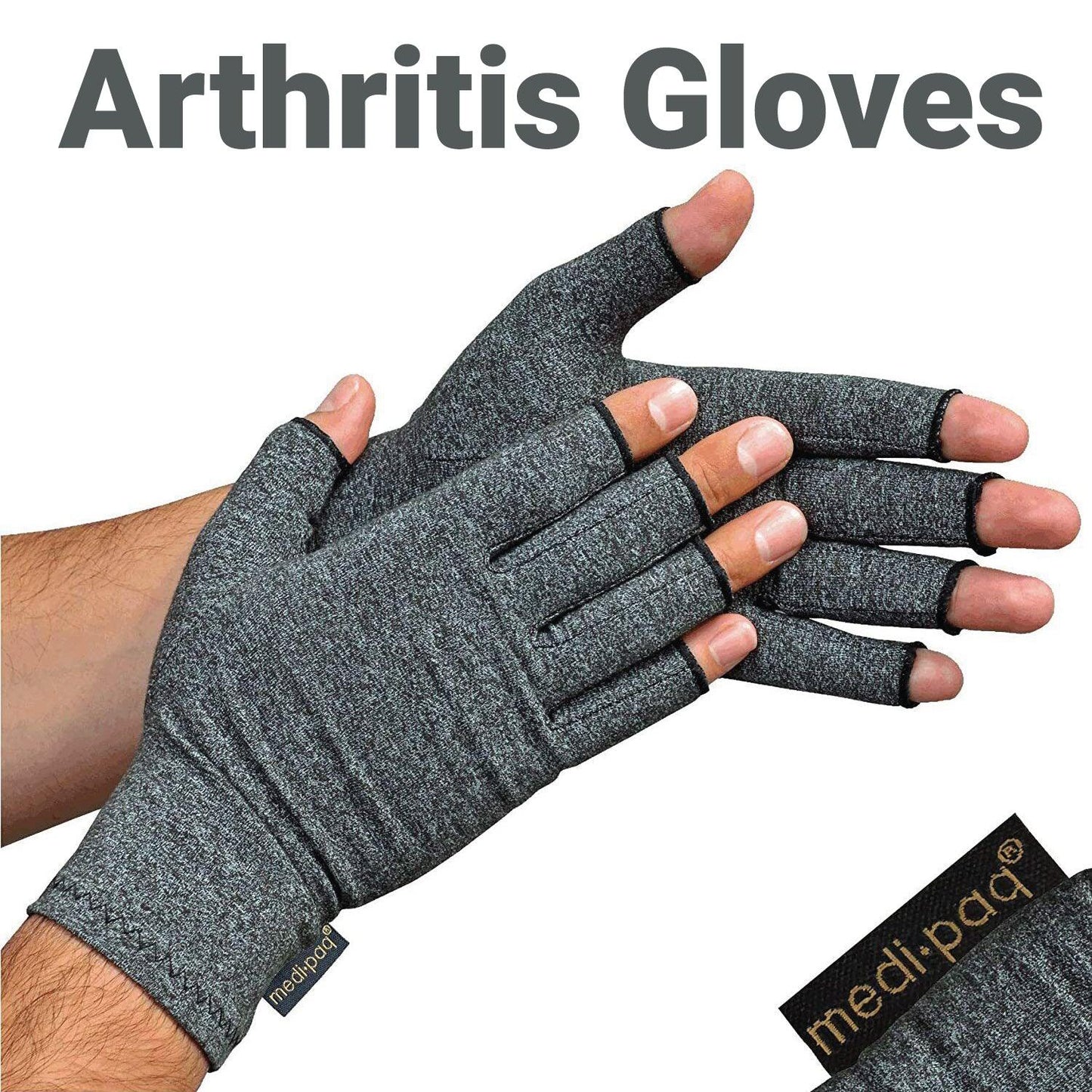 Compression Gloves for Arthritis - Fingerless Pain Relief Arthritic Hands Rheumatoid Anti Arthritis Elastic Gloves