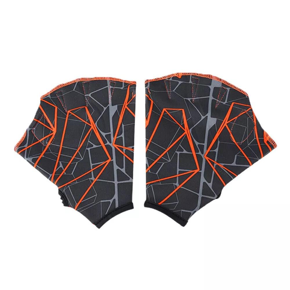 Swimming Hand Paddles - 1 Pair Swim Hand Fins Flippers Finger Webbed Gloves Water Sports Gloves