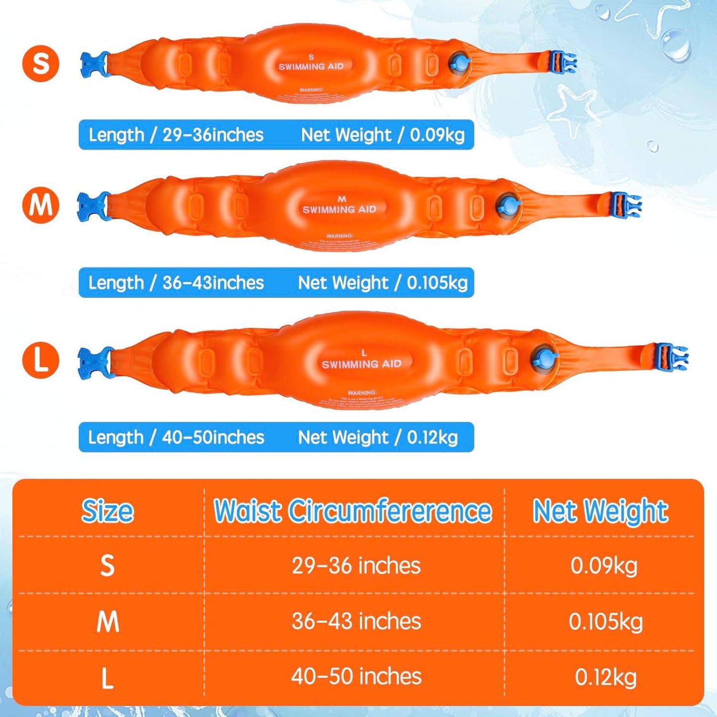 Swim Float Belt - Pool Float Swimming Training Aid Buoyancy Waist Belts Kids And Adults