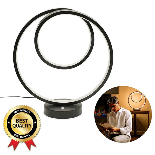 Living Room Table Lamp - Black Loop Table Lamp Touch Light Integrated Led Warm White Bedside Living Room