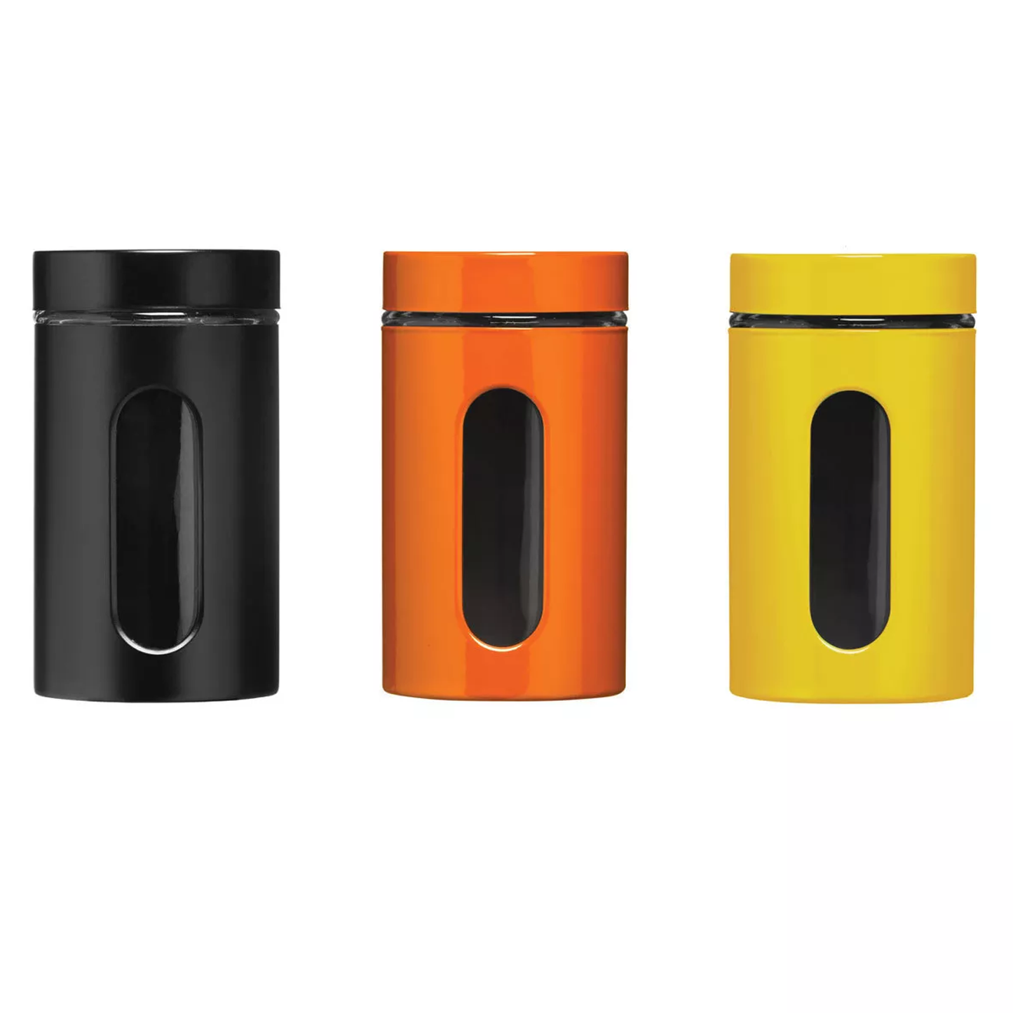 Tea Coffee Sugar Jars – Modern Storage Containers Set for Kitchen Counter Organization
