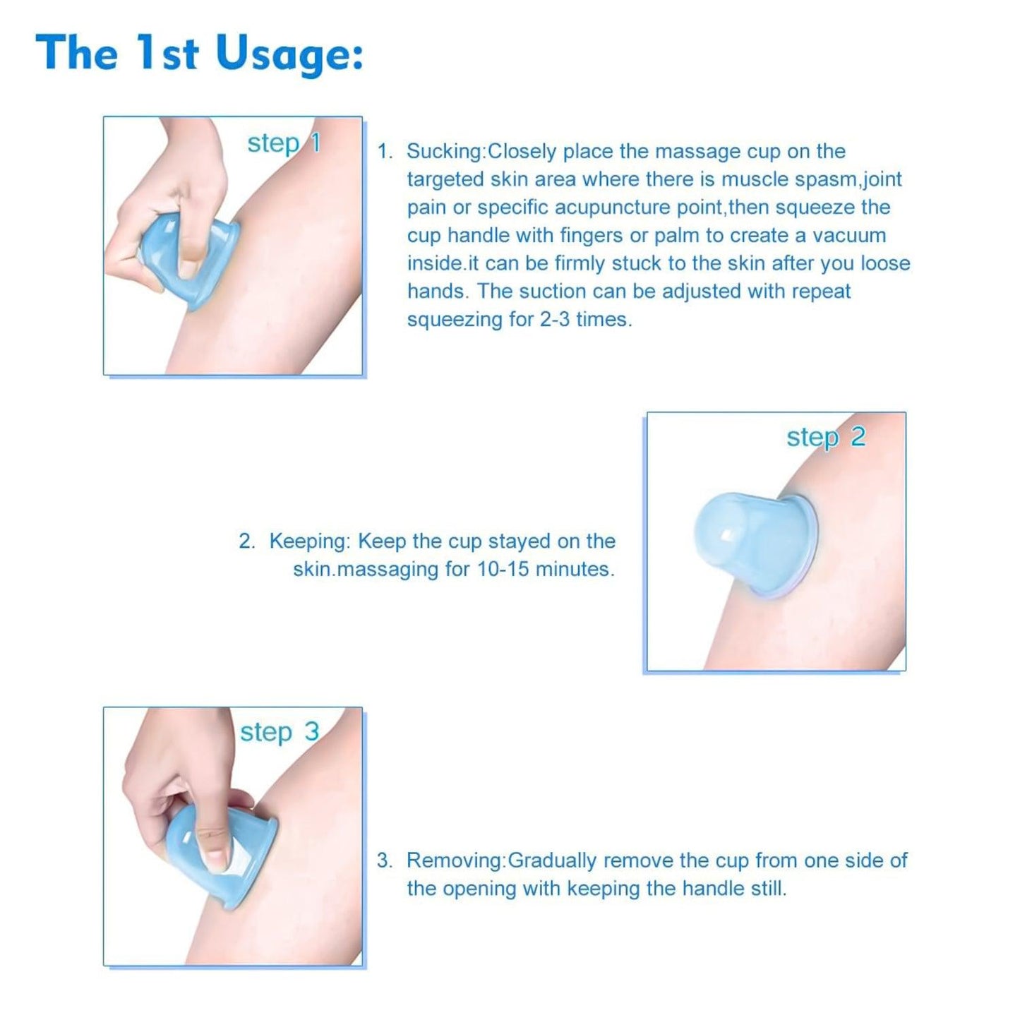 Silicone Cupping Set - Anti Cellulite Cup Massage Roller Vacuum Massage Cup Kit Body Cup Set