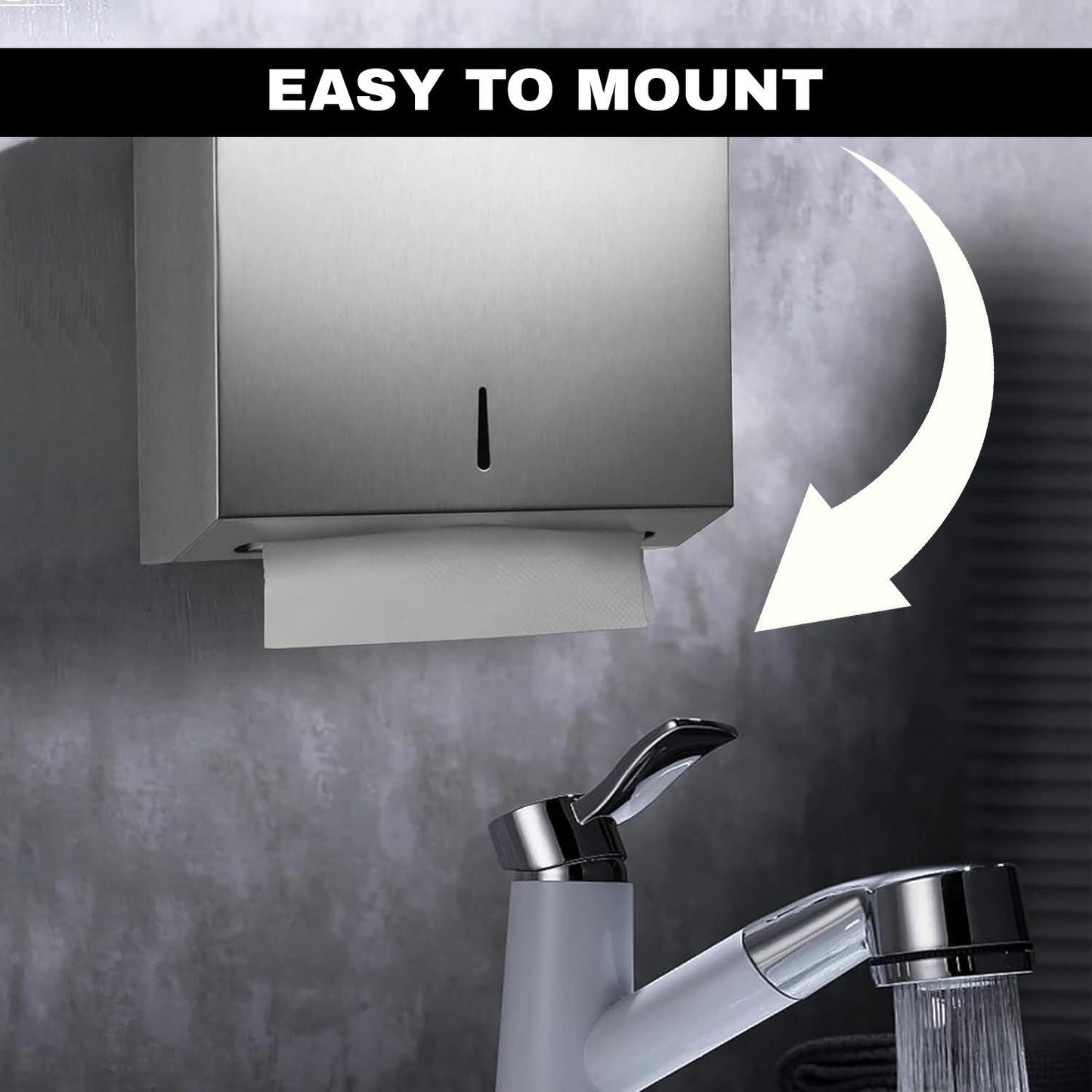 Bathroom Tissue Dispenser - Hand Paper Towel Dispenser Home Toilet Holder Wall Mounted Bathroom Tissue Box