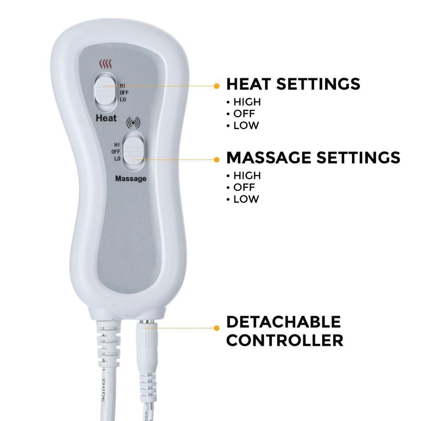 Electric Foot Warmer - 2 In 1 Electric Heated Foot Warmer Massager Comfort Fleece Suede Comfy Relaxing
