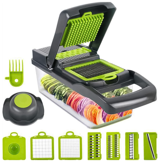 Vegetable Food Chopper – 16 in 1 Vegetable Chopper Fruit Salad Mandolin Slicer Food Dicer Cutter Peeler