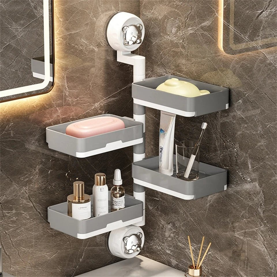 Wall-Mounted Multi-Layer Soap Dish Holder