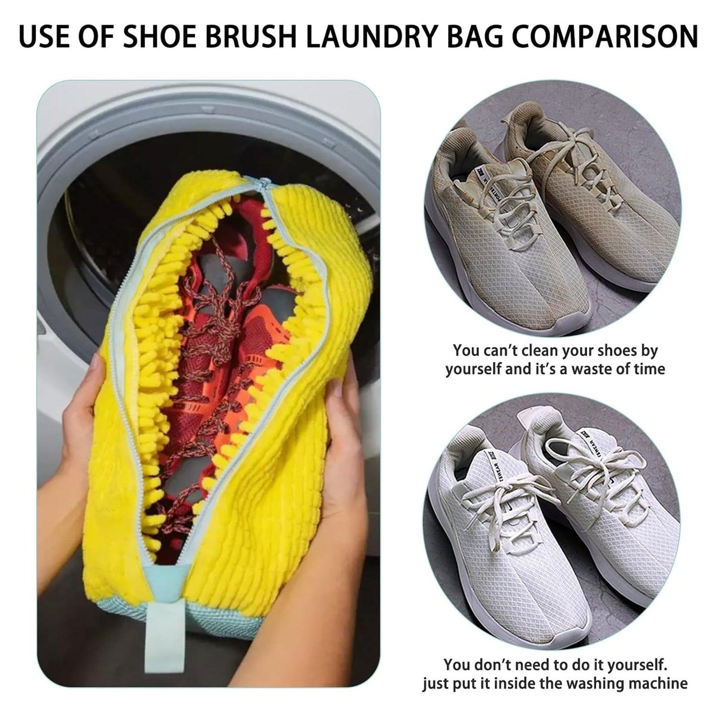 Shoe Washing Machine Bag - 1/2pcs Trainer Washing Bag Cleaning Laundry Shoe Bag