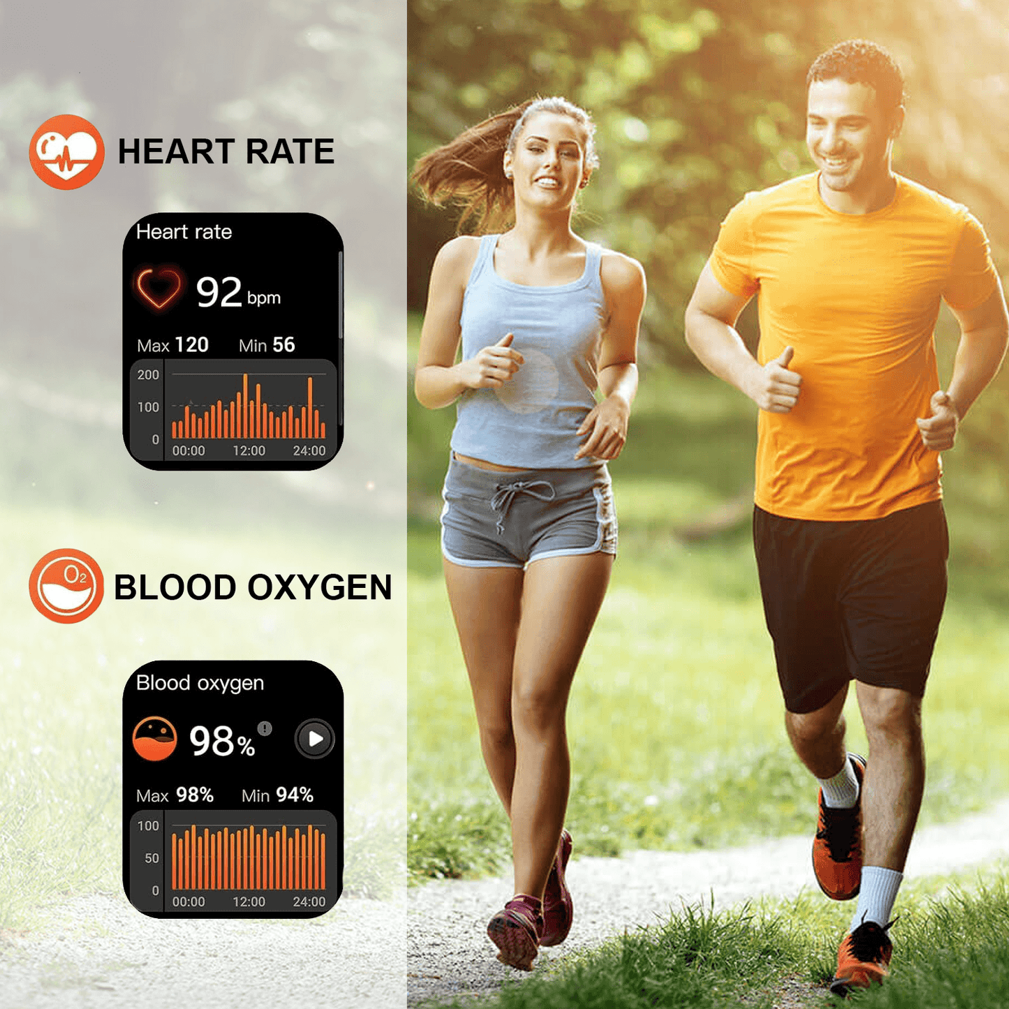 Fitness Tracker Watch – Smart Activity Watch With Heart Rate & BP Monitor For Men & Women Sport Watches