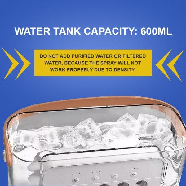 Water Air Cooler Fan - 3 in 1 Ice Cold Cooling Air Conditioner Humidifier Portable Mini Air Cooler Fan