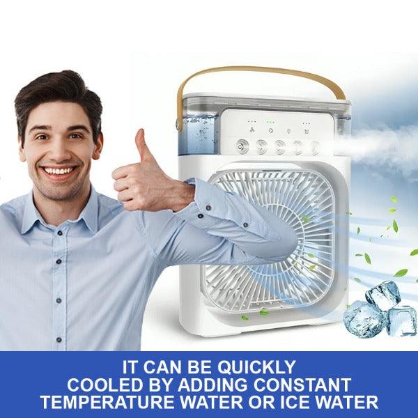 Water Air Cooler Fan - 3 in 1 Ice Cold Cooling Air Conditioner Humidifier Portable Mini Air Cooler Fan