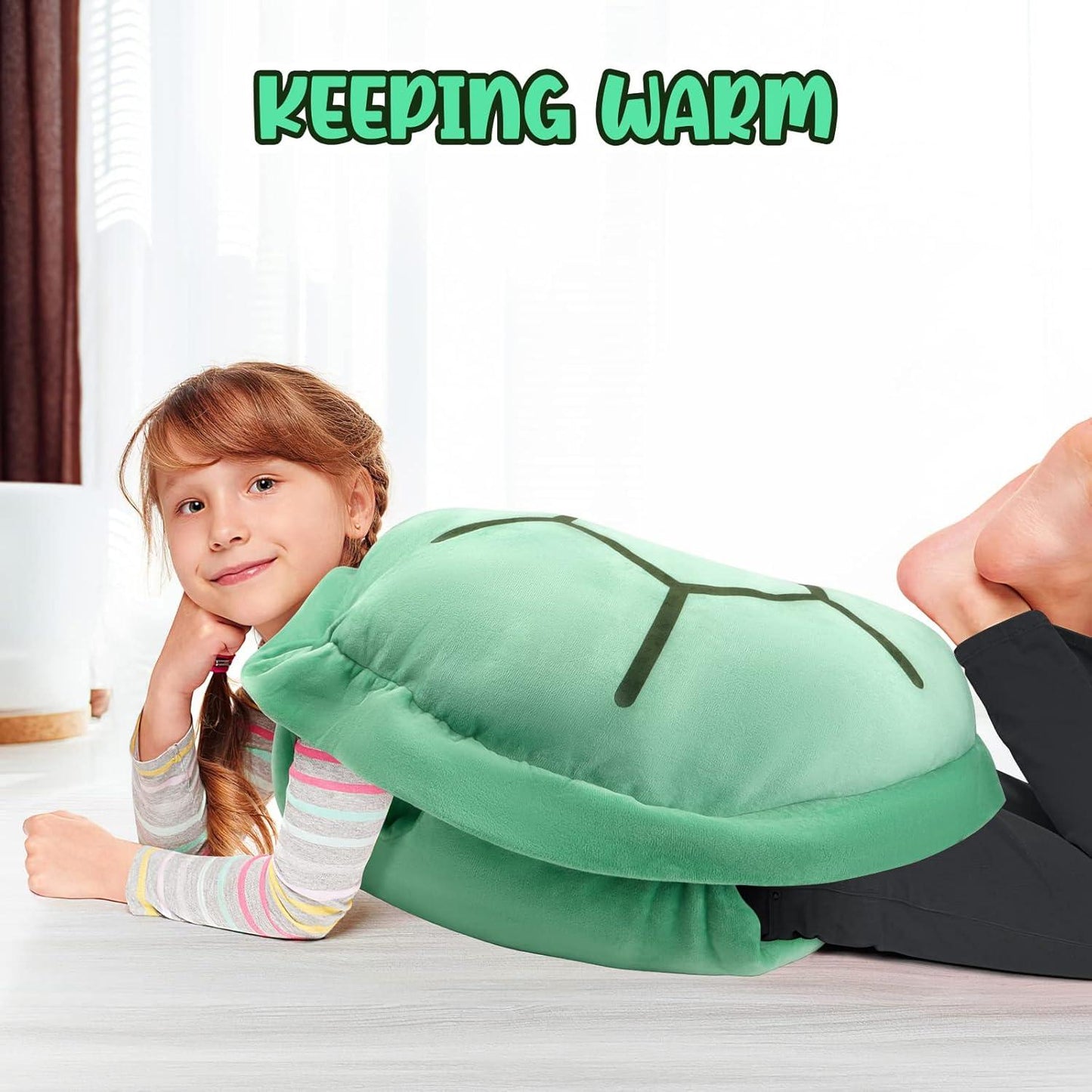 Wearable Turtle Shell Pillow - 100/130CM Wearable Turtle Shell stuffed Animal Toy Plush Pillow Kid Best Gift
