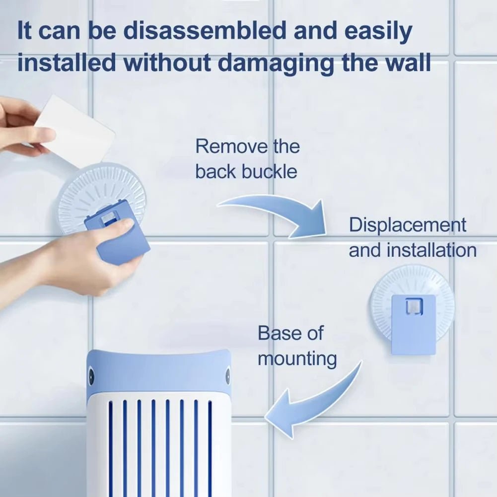 Whale-Shaped 360° Toilet Brush with Silicone Head & Wall-Mounted Holder