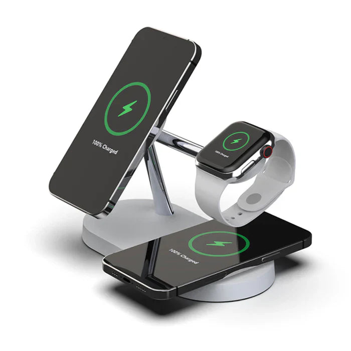 4-in-1 MagSafe Wireless Charging Station – Fast Charger Stand for iPhone, Watch & AirPods