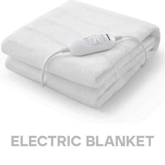King Size Electric Blankets - 3 Heat Settings Single Double King Size Super Soft Cosy Fleece Blanket